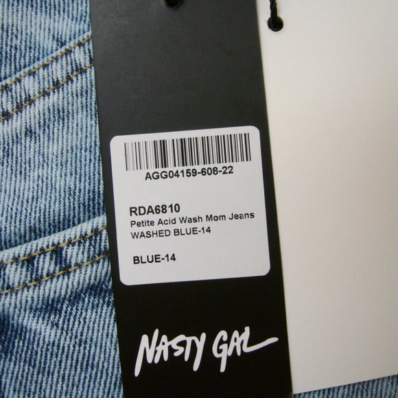 New Nasty Gal Acid Wash Mom Jeans - Picture 5 of 6